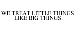 WE TREAT LITTLE THINGS LIKE BIG THINGS trademark