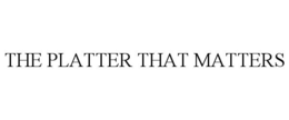 THE PLATTER THAT MATTERS trademark
