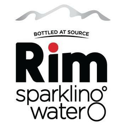 BOTTLED AT SOURCE RIM SPARKLING WATER trademark
