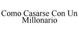 COMO CASARSE CON UN MILLONARIO trademark
