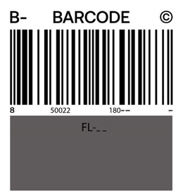 B- BARCODE © 8 50022 180-- - FL--__ trademark