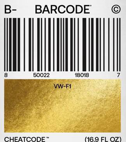 B- BARCODE © 8 50022 18018 7 VW-F1 CHEATCODE (16.9 FL OZ) trademark