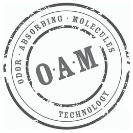 ODOR · ABSORBING · MOLECULES O·A·M TECHNOLOGY trademark