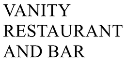 VANITY RESTAURANT AND BAR trademark
