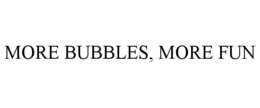 MORE BUBBLES, MORE FUN trademark