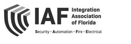 IAF INTEGRATION ASSOCIATION OF FLORIDA SECURITY · AUTOMATION · FIRE · ELECTRICAL trademark