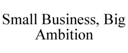 SMALL BUSINESS, BIG AMBITION trademark