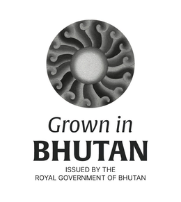 GROWN IN BHUTAN ISSUED BY THE ROYAL GOVERNMENT OF BHUTAN trademark