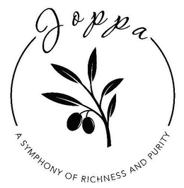 JOPPA OLIVE OIL A SYMPHONY OF RICHNESS AND PURITY trademark