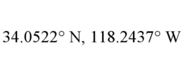 34.0522° N, 118.2437° W trademark