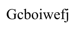 GCBOIWEFJ trademark