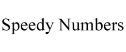 SPEEDY NUMBERS trademark