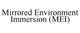 MIRRORED ENVIRONMENT IMMERSION (MEI) trademark