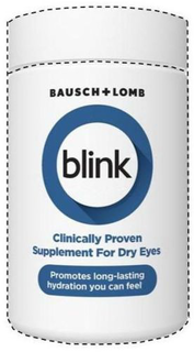 BAUSCH + LOMB BLINK CLINICALLY PROVEN SUPPLEMENT FOR DRY EYES PROMOTES LONG-LASTING HYDRATION YOU CAN FEEL trademark