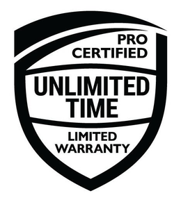 PRO CERTIFIED UNLIMITED TIME LIMITED WARRANTY trademark