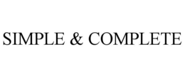 SIMPLE & COMPLETE trademark