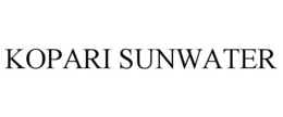 KOPARI SUNWATER trademark