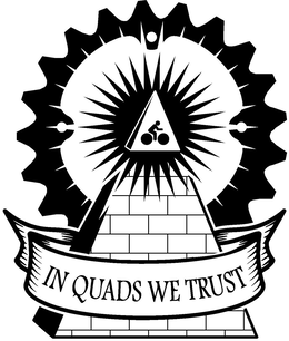 IN QUADS WE TRUST trademark