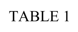 TABLE 1 trademark