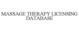 MASSAGE THERAPY LICENSING DATABASE trademark