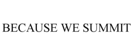 BECAUSE WE SUMMIT trademark
