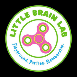 LITTLE BRAIN LAB PLAYGROUND. PARTIES. MEMBERSHIP. trademark