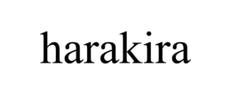 HARAKIRA trademark
