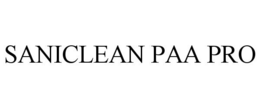 SANICLEAN PAA PRO trademark