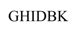GHIDBK trademark