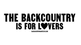 THE BACKCOUNTRY IS FOR LOVERS BACKCOUNTRYMANIFESTO.COM trademark