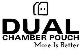 DUAL CHAMBER POUCH MORE IS BETTER trademark