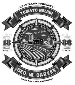 HEARTLAND GOODNESS TOMATO RELISH GEO. W. CARVER 18 86 ESTD. YEAR GEO. W. CARVER MADE FOR YOUR ENJOYMENT trademark