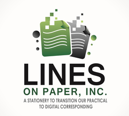 LINES ON PAPER, INC. A STATIONERY TO TRANSITION OUR PRATICAL TO DIGITAL CORRESPONDING trademark