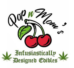 POP N MOM'S INFUSIASTICALLY DESIGNED EDIBLES trademark