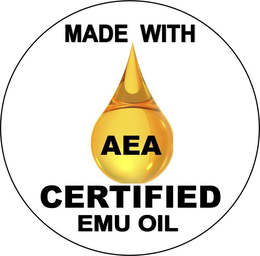 MADE WITH AEA CERTIFIED EMU OIL trademark