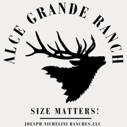 ALCE GRANDE RANCH SIZE MATTERS! JOSEPH NICHELINI RANCHES, LLC trademark