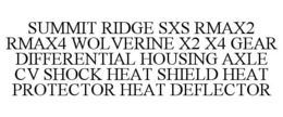 SUMMIT RIDGE SXS RMAX2 RMAX4 WOLVERINE X2 X4 GEAR DIFFERENTIAL HOUSING AXLE CV SHOCK HEAT SHIELD HEAT PROTECTOR HEAT DEFLECTOR trademark