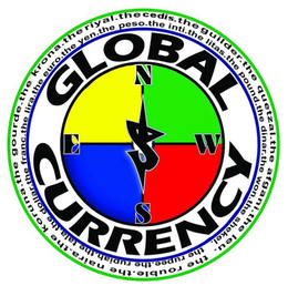 GLOBAL CURRENCY NESW THE RYIAL. THE LEU. THE GUILDER. THE QUETZAL. THE AFGANI. THE CEDIS. THE ROUBLE. THE NAIRA. THE KORUNA. THE GOURDE. THE KRONA. THE YEN. THE PESO. THE INTI. THE LITAS. THE POUND. THE DINAR. THE WON. THE SHEKEL. THE RUPEE. THE RUPIAH. THE TOLA. THE DOLLAR. THE FRANC. THE LIRA. THE EURO. trademark