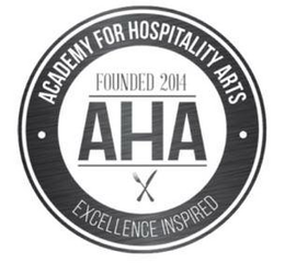 ◦  ACADEMY FOR HOSPITALITY ARTS  ◦  FOUNDED 2014 AHA EXCELLENCE INSPIRED trademark
