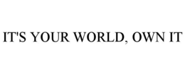 IT'S YOUR WORLD, OWN IT trademark