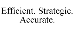 EFFICIENT. STRATEGIC. ACCURATE. trademark