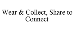 WEAR & COLLECT, SHARE TO CONNECT trademark