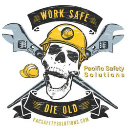 WORK SAFE DIE OLD PACIFIC SAFETY SOLUTIONS PACSAFETYSOLUTIONS.COM trademark