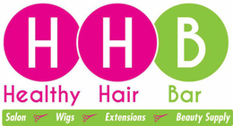 HHB HEALTHY HAIR BAR SALON WIGS EXTENSIONS BEAUTY SUPPLY trademark