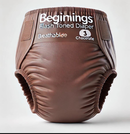 BEGIMINGS FLASH TONED DIAPER BREATHABLEE 3 CHOCOLATE trademark