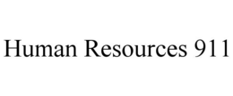 HUMAN RESOURCES 911 trademark