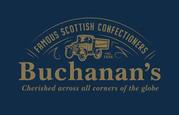 FAMOUS SCOTTISH CONFECTIONERS EST 1856 BUCHANAN'S CHERISHED ACROSS ALL CORNERS OF THE GLOBE trademark