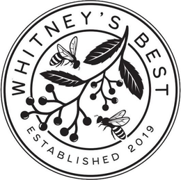 WHITNEY'S BEST ESTABLISHED 2019 trademark