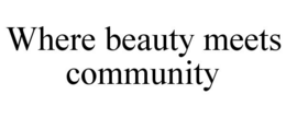 WHERE BEAUTY MEETS COMMUNITY trademark