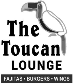 THE TOUCAN LOUNGE FAJITAS · BURGERS · WINGS trademark
